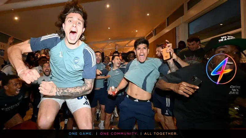 Arsenal festeggia il titolo di Premier League all'Emirates