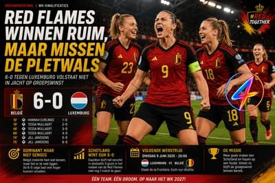 Red Flames overtuigen niet ondanks ruime zege tegen Luxemburg