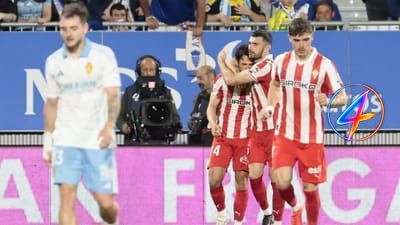 Sporting de Gijón vence al Zaragoza 3-1, se avecina el descenso